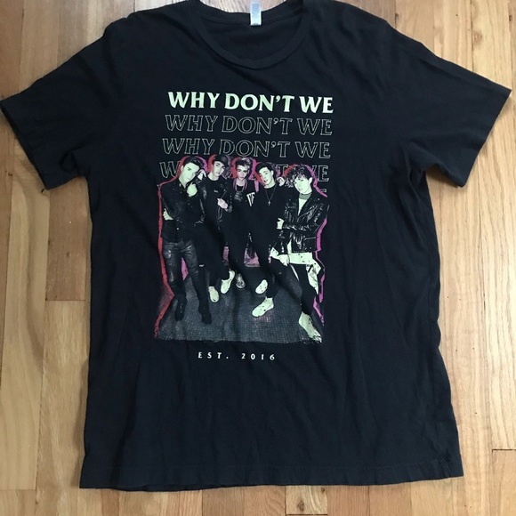 Why Don’t We Band T-Shirt, Black - size L - Picture 1 of 7